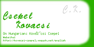 csepel kovacsi business card